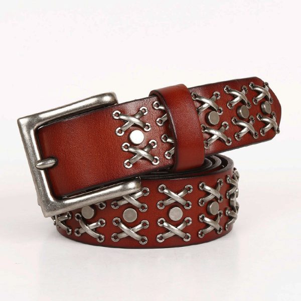 Ceinture rock en cuir