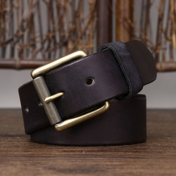 Ceinture vintage cuir de vachette pour homme