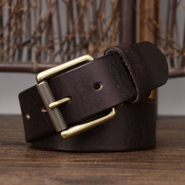 Ceinture vintage cuir de vachette pour homme